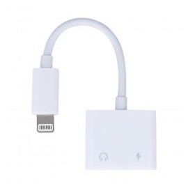 Adaptado doble salida carga y auricular para iPhone