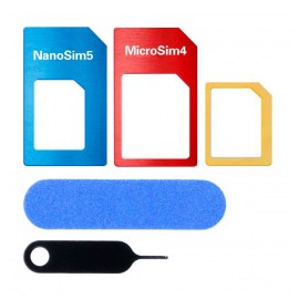 Adaptador de Tarjeta SIM Nano y Micro SIM Polaco Chip y Extractor de Tarjeta